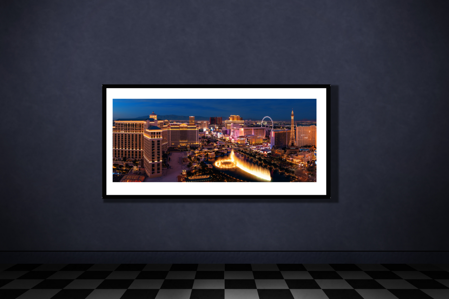 Las vegas framed canvas picture