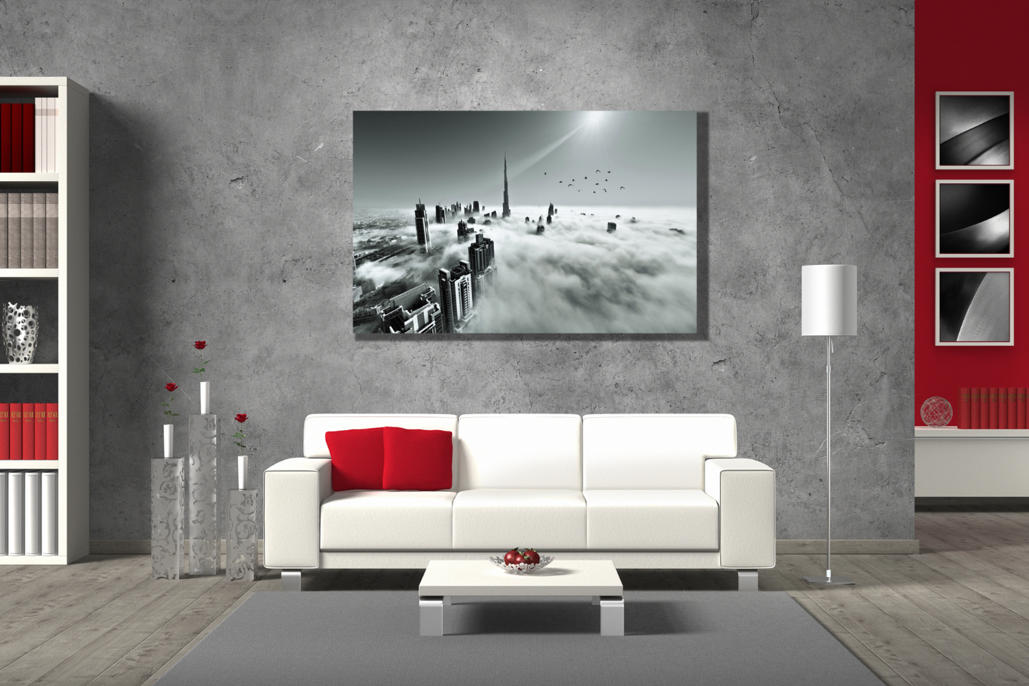 Dubai skyline canvas wall art