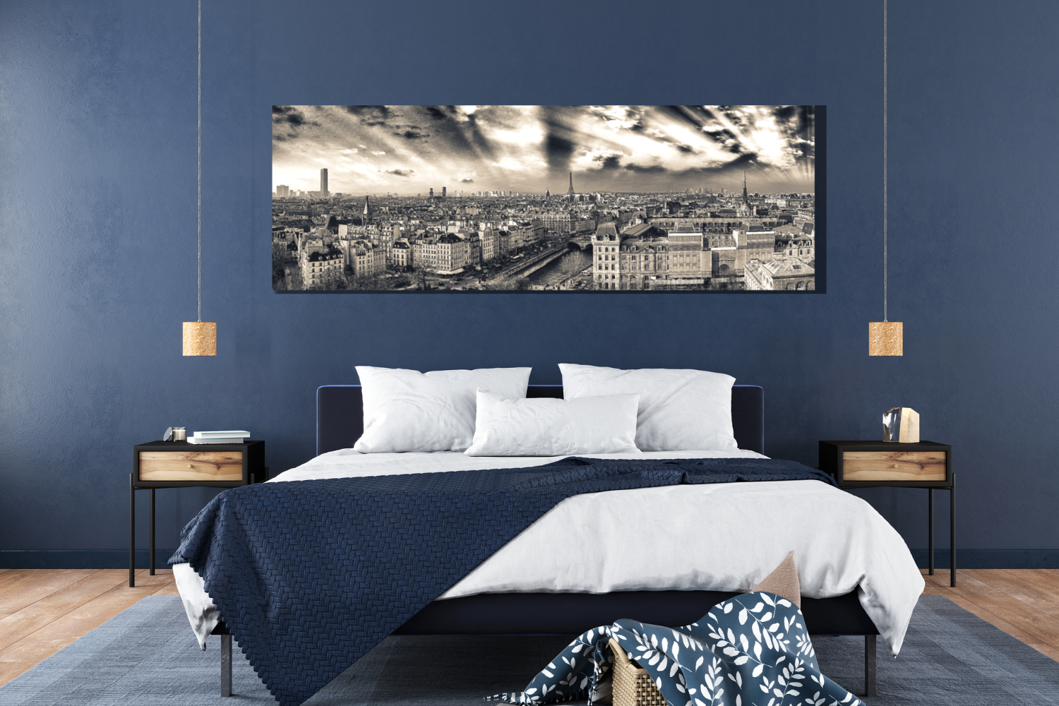 Paris Skyline Canvas Wall Art