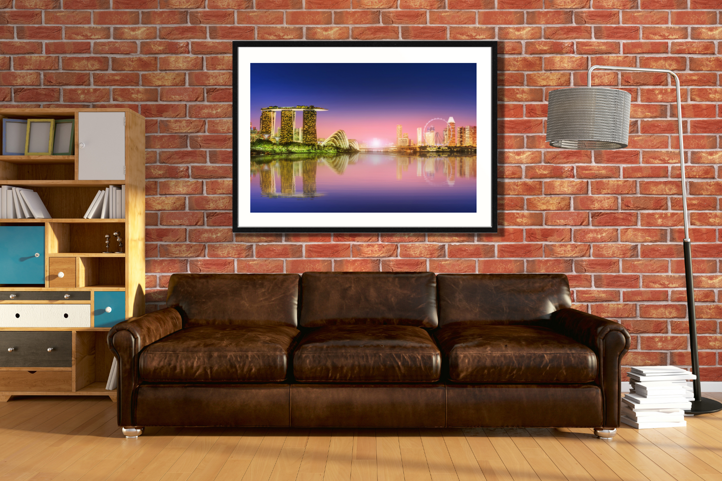 singapore skyline framed canvas picture