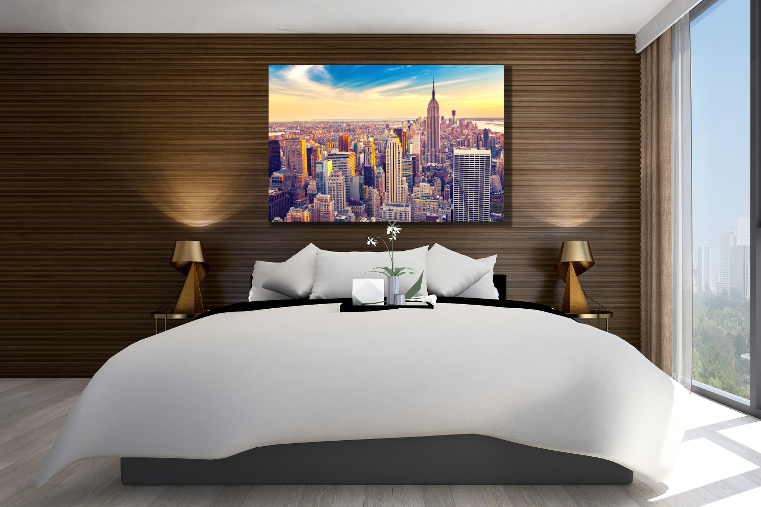 Manhattan skyline canvas wall art