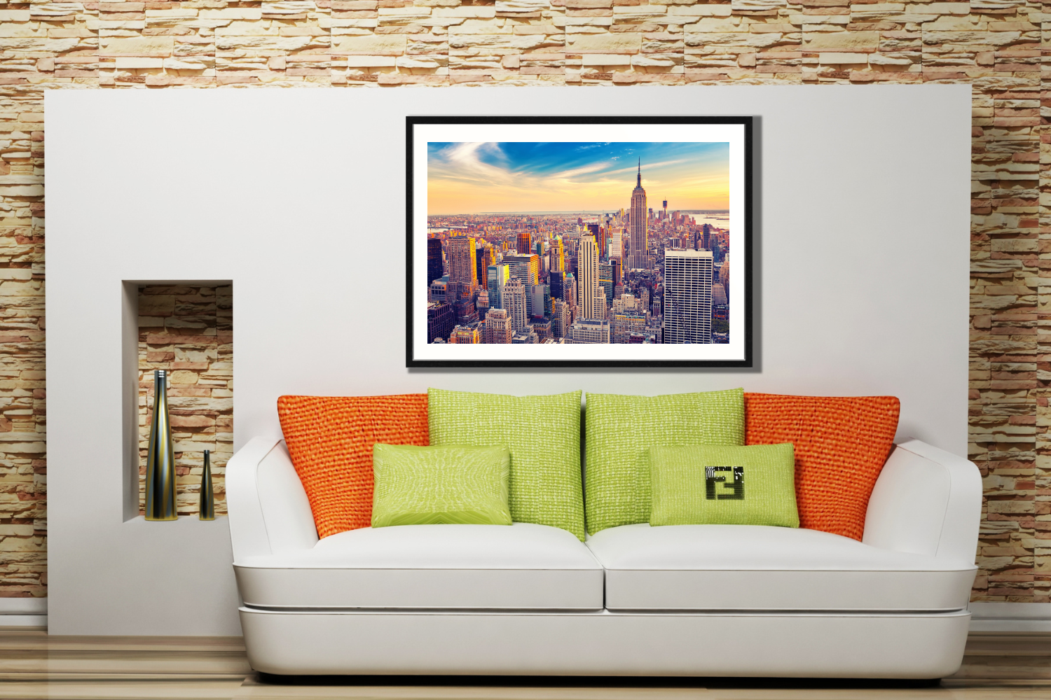 new york framed canvas picture