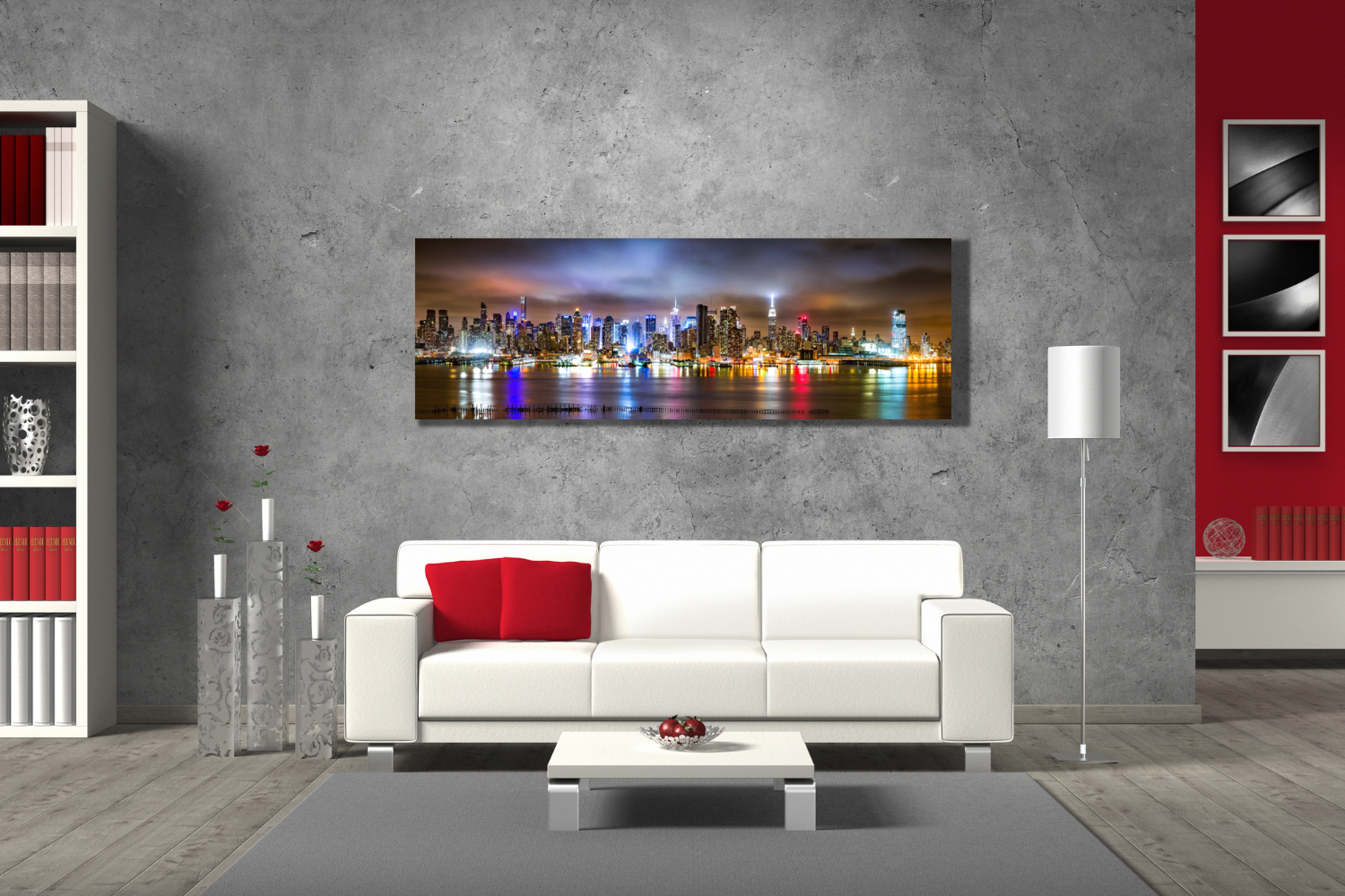 new york skyline metal picture