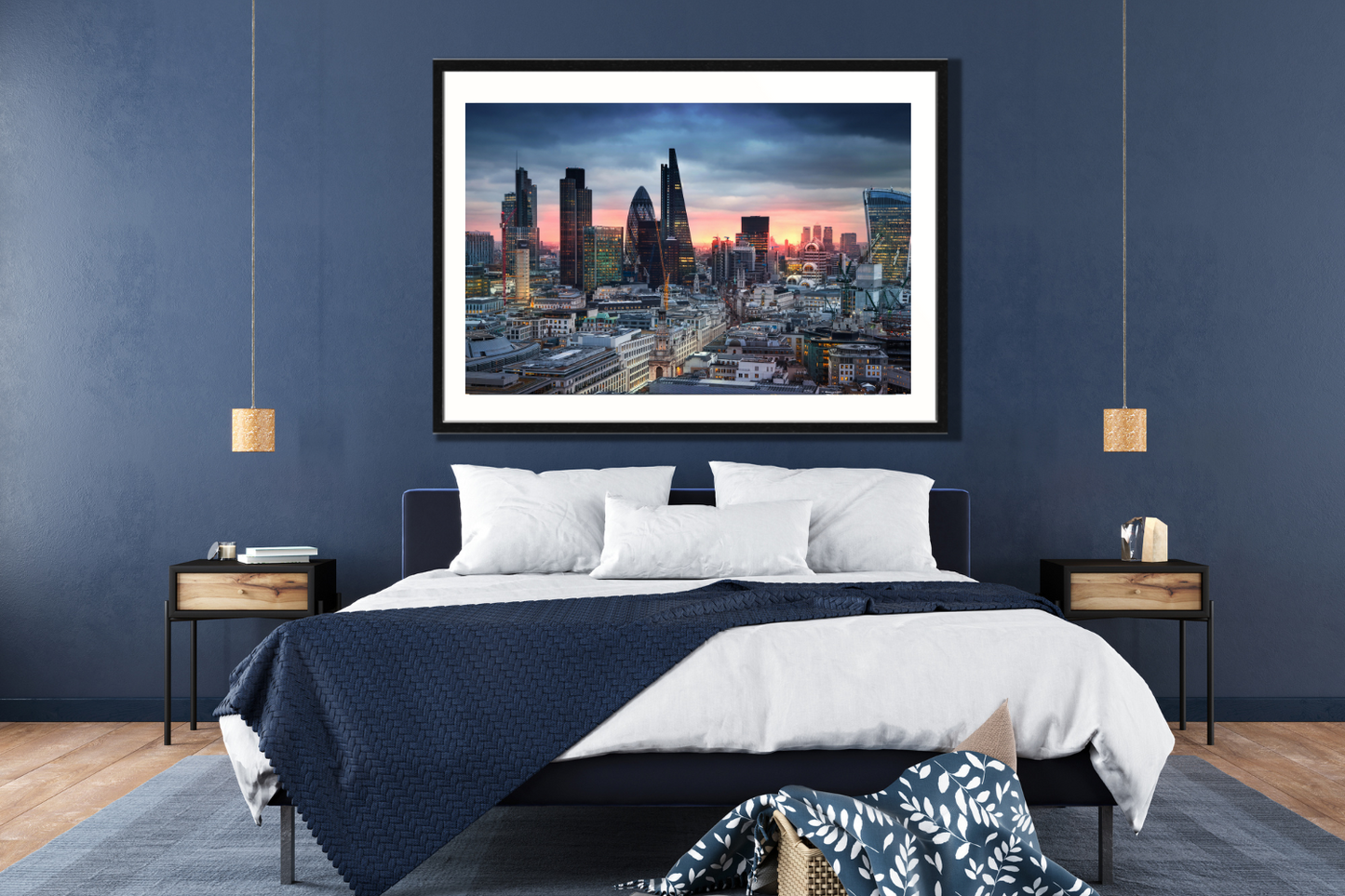 London framed Canvas picture