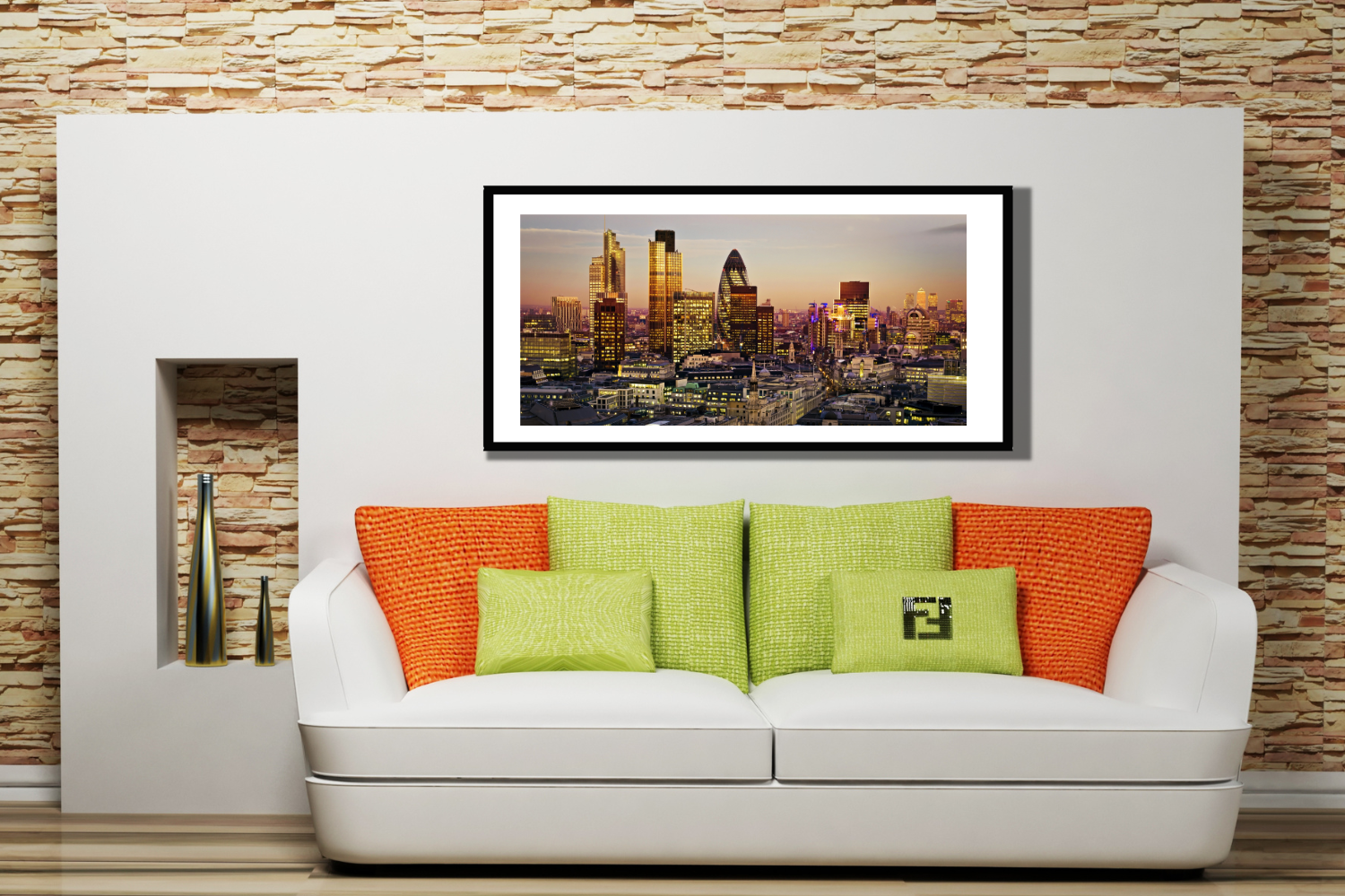 london cityscape framed canvas picture