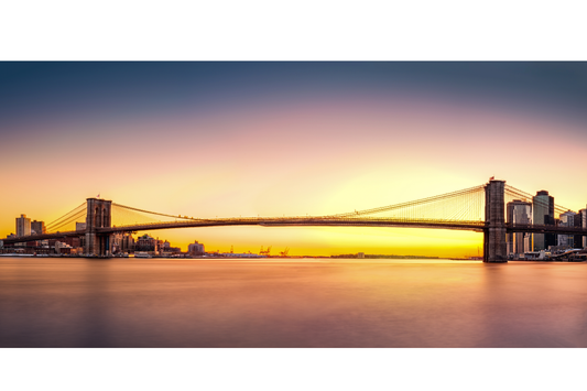 The Brooklyn Bridge Against the Sunset