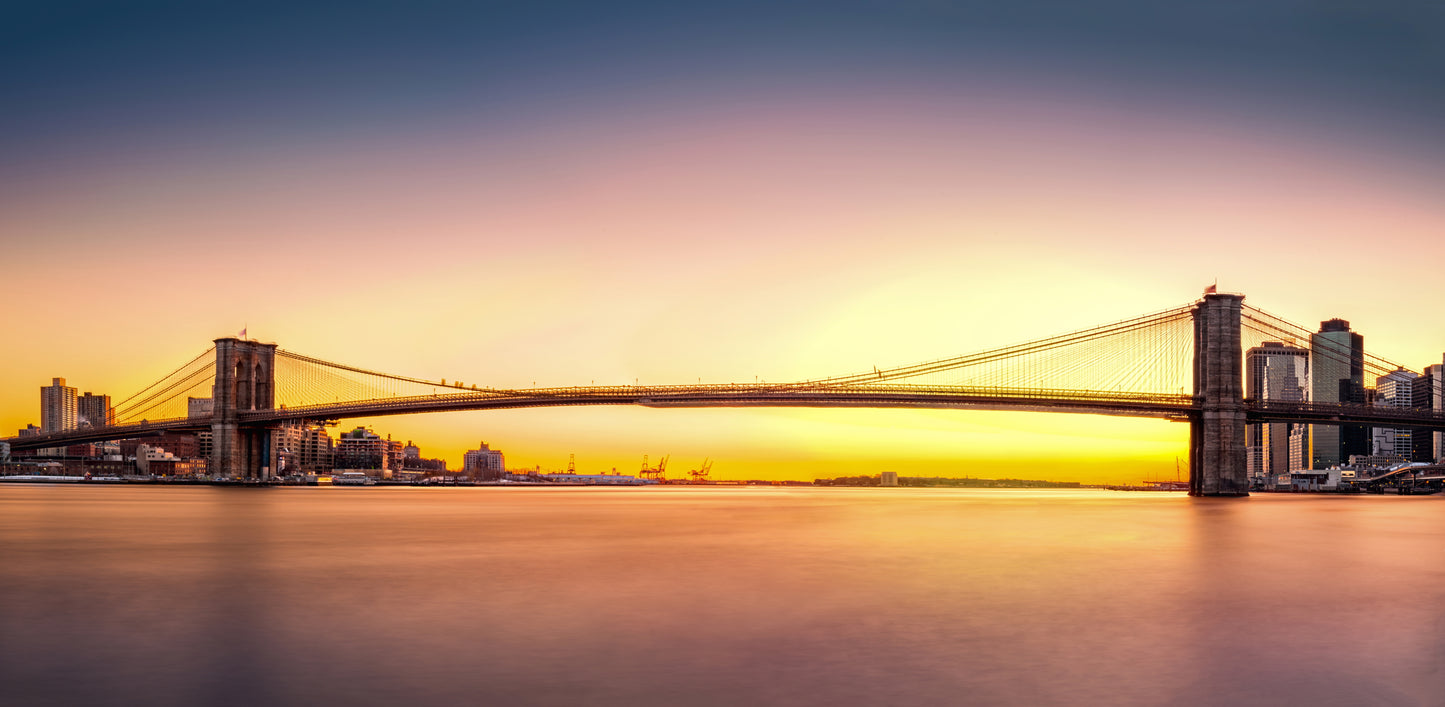 The Brooklyn Bridge Against the Sunset