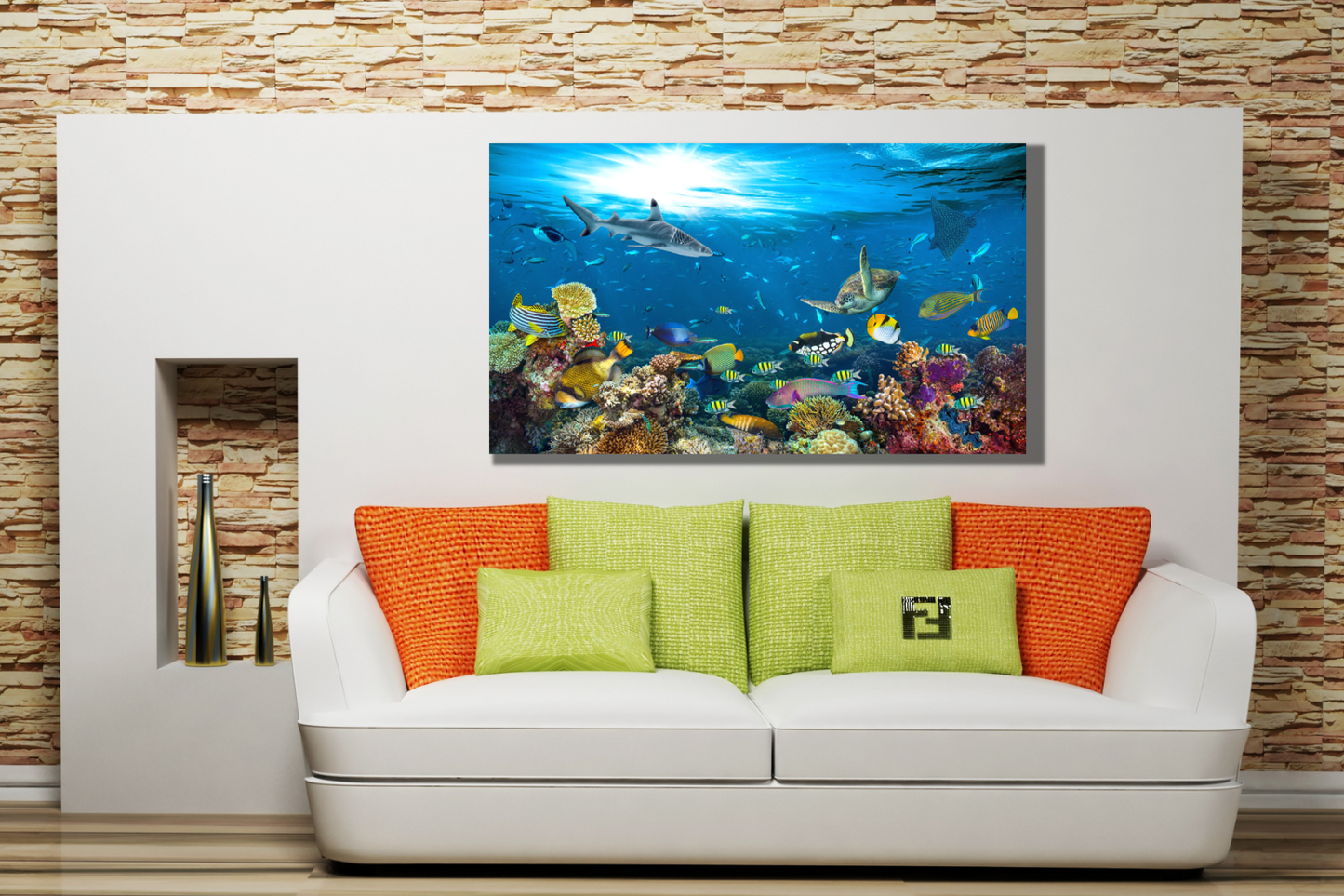 underwater canvas wall art