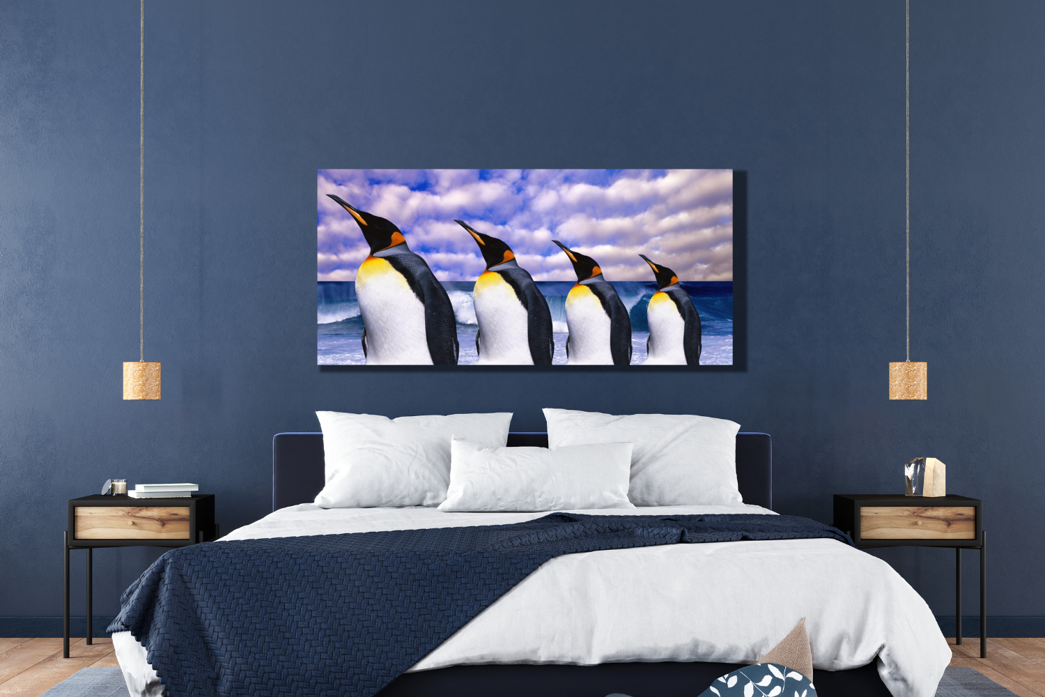 penguin canvas wall art