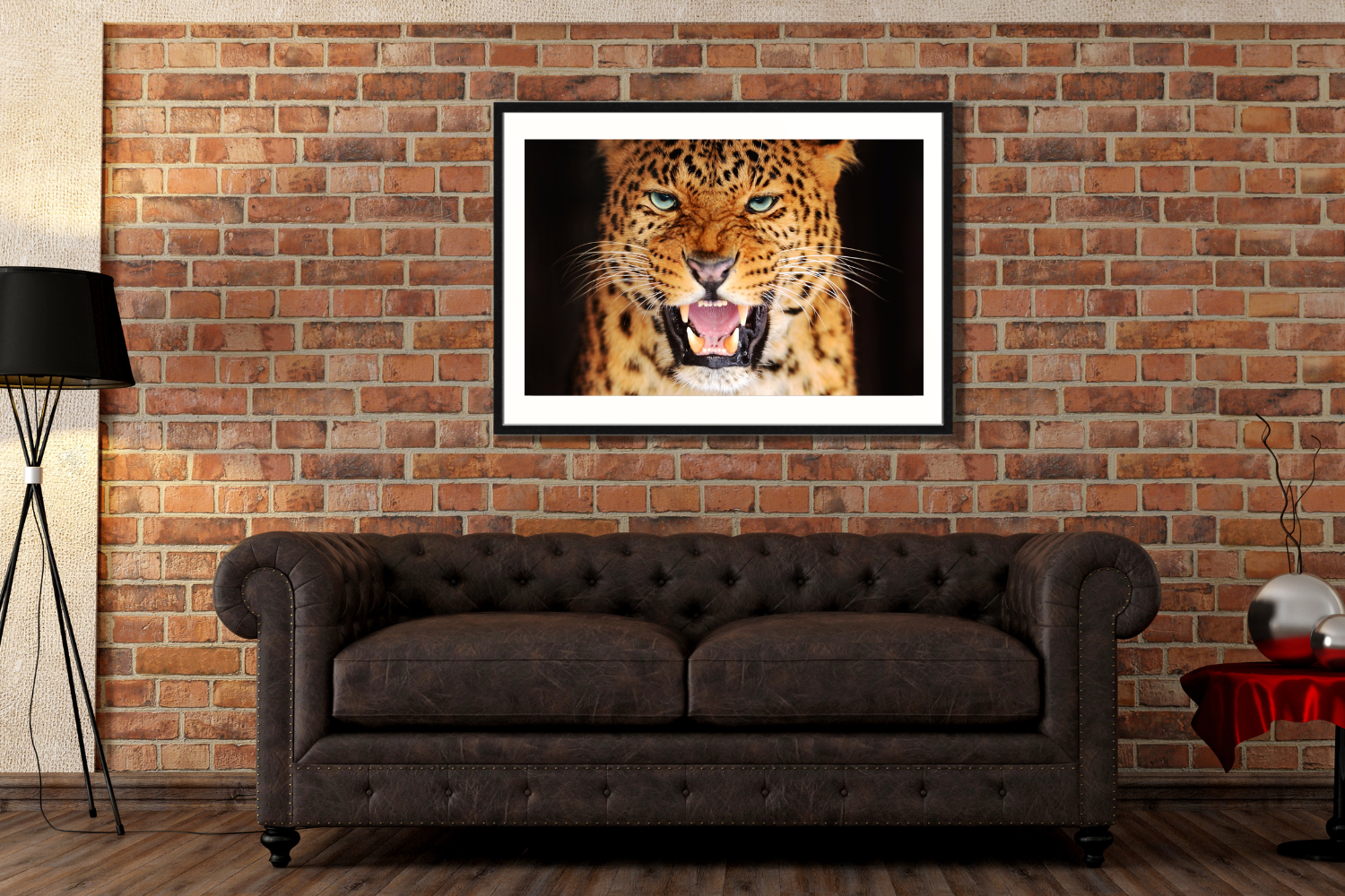 Leopard framed print