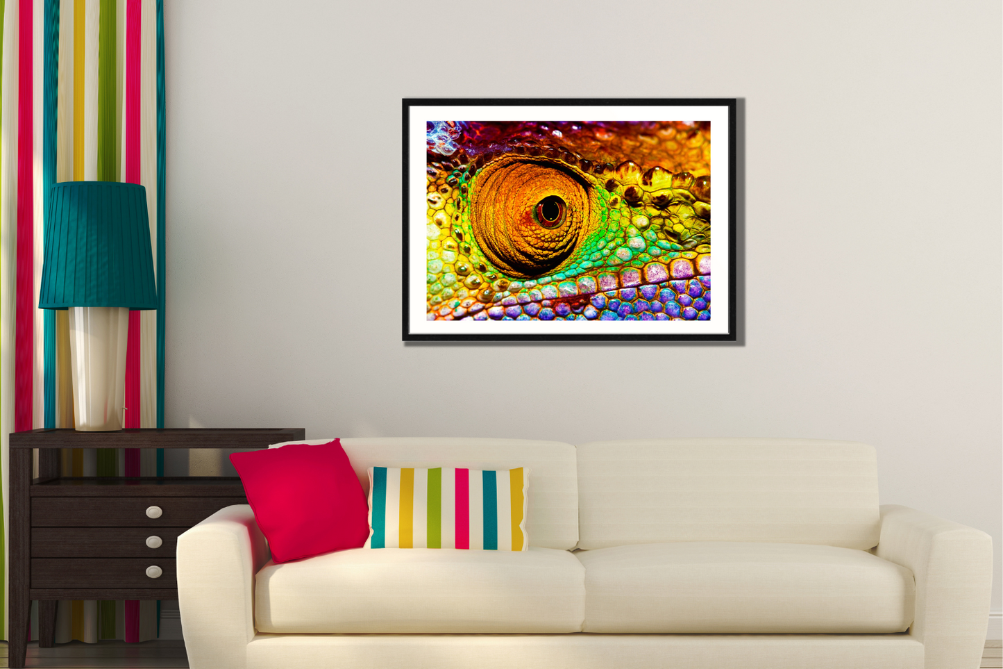 Chameleon Framed canvas picture